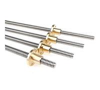 Threaded Trapezoidal Lead Screw,3D Printers Parts T10 Lead Screw, Pitch 2mm Lead 4mm T-Type Screw Rod, Length 100-1000mm Trapezoidal Screws with Nut, 1pcs(150MM with Nut)
