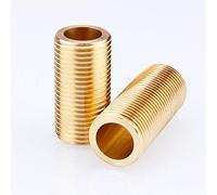 Threaded Tube 2PCS 1/2" Brass Running Nipple Long Threaded Plumbing Fitting for Tank Connectors (50mm)