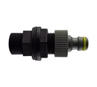Threaded Water Butt/rain Barrel/Storage Tank Outlet Adaptor/Connector with Universal Garden Hose Fitting (Requires A 21MM Hole)