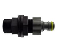 Threaded Water Butt/rain Barrel/Storage Tank Outlet Adaptor/Connector with Universal Garden Hose Fitting (Requires A 21MM Hole)