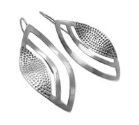 Threader Solid 925 Sterling Silver Curved Drop Earrings