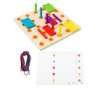 Threading Activity Toy - Educational Lacing, Fine Motor | Colorful Activity Board, Funny Sensory Beads Product For Kids Hand-Eye Coordination Learning Development Preschool Children Play
