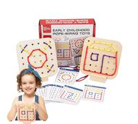 Threading Board for Kids | Educational Threading Activity Puzzles | Fine Motor Skill Toys Travel Game Early Learning Activity for Preschooler Ages 3+ Road Trip Plane