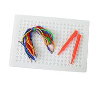 Threading Boards, String Weaving Stitching Board, 7.48x11.42x0.79 Inch Activity with Colored Ropes, Calm Down Toy with Easy Grip, Accessories for Girls Boys Kids Classroom Home Travel