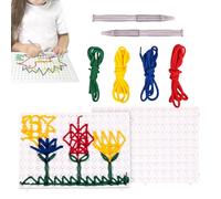 Threading Toy,Educational Fine Motor Sensory Activities,Threading Board Busy Toy for Classroom | for Children Preschool Special Education Classroom School Home