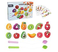 Threading Toy STEM Learning Kit - Preschool Fine Motor Skill Training System, Fruit Vegetable Lacing Bead Design, Safe Child Friendly Build, Color Recognition Educational Game | Home Learning