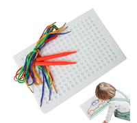 Threading Toys For 3+ - Sensory Wire Board To Calm Activity | DIY Rope Weaving Puzzle Game With Colorful Ropes | Interactive Board Improves Coordin