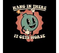 Threadless - Hang In There - It Gets Worse Unisex T-Shirt - Black - L