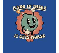 Threadless - Hang In There - It Gets Worse Unisex T-Shirt - Blue - L