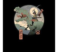 Threadless - Jurassic Samurai Unisex T-Shirt - Black - XXL