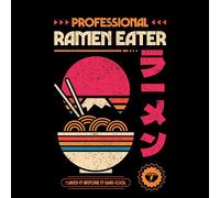 Threadless - Professional Ramen Eater Unisex T-Shirt - Black - 4XL