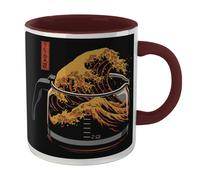 Threadless - The Great Wave Of Coffee Mug - Burgundy
