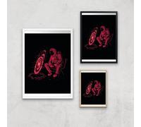 Threadless x IWOOT Cosmic Camping Giclee Art Print - A3 - Black Frame