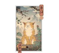 Threadless x IWOOT Edo Cat Men's T-Shirt - White - L