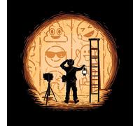 Threadless x IWOOT Emoglyphics Men's T-Shirt - Black - XXL