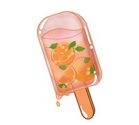 Threadless x IWOOT Fresh Orange Ice Pop Unisex T-Shirt - White - 5XL