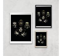 Threadless x IWOOT Monster Rhapsody Giclee Art Print - A4 - Wooden Frame