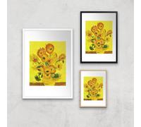 Threadless x IWOOT Sunflower Painting Giclee Art Print - A4 - White Frame