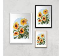 Threadless x IWOOT Sunflower Watercolor Giclee Art Print - A3 - Print Only