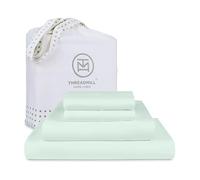 Threadmill California King Sheet Sets | 600 Thread Count Cal King Bed Sheets Set with 16” Deep Pocket | Sateen Weave 4-Piece Bedding Set with Cooling Effect | Seaglass