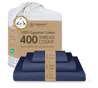 Threadmill Egyptian Cotton Twin XL Sheet Sets | 100% Certified Egyptian Cotton Sheets for Twin XL Mattress | Sateen Deep Pocket Bed Sheets | Soft Hotel 3-Piece Cooling Sheet Set | Light Folkstone