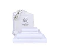 Threadmill Home Linen Queen Sheet-Set - 800 Thread Count Sateen Weave, 100% Natural Cotton 4 Piece Solid Bedding Set, Extra Long Staple Cotton, Supreme Hotel White Sheets with Elasticized Deep Pocket