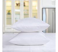Threadmill Organic Pillow Cases Standard Size Set of 2 | GOTS Organic Certified | Soft, Breathable Luxury Cotton Sheets Perfect for Home, Hotel & Hospital Use | Bright White