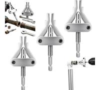 Threads 3-in-1 Extractor Tool for 1/2", 3/4" & 1" Broken Pipes, Drill-Driven Extractor fits PPR, PVC and MPP Pipes for Broken Valve and Thread Removal, Home Pipe Thread Removal Kit，3pc