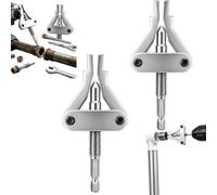 Threads 3-in-1 Extractor Tool for 1/2", 3/4" & 1" Broken Pipes, Drill-Driven Extractor fits PPR, PVC and MPP Pipes for Broken Valve and Thread Removal, Home Pipe Thread Removal Kit，2pc