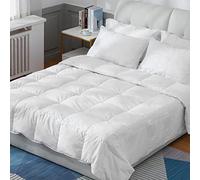 Threads For Bed 4.5 tog Down & Feather Duvet, Double Size Duvet, Ideal Comfort For Spring & Summer Months, 100% Cotton Down Proof Fabric, Premium Box-Stitch Design, Breathable & Machine Washable