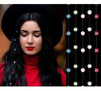 Threads with rhinestones, 30 cm, 6 stones, clip-in hair extension with crystal, strand without glue and no crystal loss, crystal strand