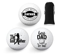 Threan 3 Pcs Golf Ball Gift Set Funny Novelty Golfer Present for Men Birthday Dad Golfing Fan One Standard Size Unit(Farther‘s Day)