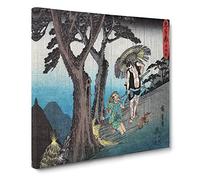 Threatening to Kill Yoichibei by Utagawa Hiroshige Canvas Print | Gallery Wrapped 30mm Frame Wall Art | 20x20 inches | Ready to Hang | Asian Picture | Living Room Bedroom Lounge Office