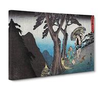 Threatening to Kill Yoichibei by Utagawa Hiroshige Canvas Print | Gallery Wrapped 30mm Frame Wall Art | 30x20 inches | Ready to Hang | Asian Picture | Living Room Bedroom Lounge Office