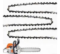 Three 15" Chainsaw Chains 55 Drive Links 1.3mm Mini Replacement Low Rebound Chains Fits MS251 and Other Models. (15" 55DL 3/8" LP 251)