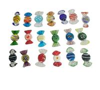 THREE 20pcs Vintage Murano Glass Sweets Candy Wedding Xmas Party Home Decorations Gift,A 20PCS