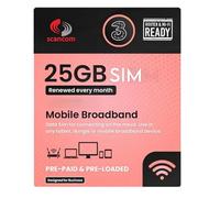 Three 25GB Data SIM - Uncapped 5G - Preloaded MONTHLY Until February 2028 - Plug & Play for Routers & Phones - Access to Three & Vodafone - Connects to the Strongest Signal available