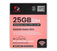 Three 25GB Data SIM - Uncapped 5G - Preloaded MONTHLY Until May 2027 - Plug & Play for Routers & Phones - Access to Three & Vodafone - Connects to the Strongest Signal available