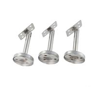 Three 304 stainless steel adjustable movable handrail brackets suitable for handrail fixation and stair safety (80mm-B)