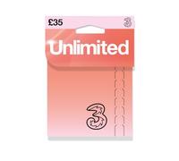 Three £35 Unlimited Data PAYG Sim
