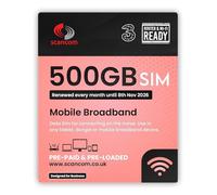 Three 500GB Data SIM - Uncapped 5G Speeds - Preloaded EVERY MONTH Until 8th NOVEMBER 2026 - No Contract - Plug & Play for Business Broadband, Routers & Phones