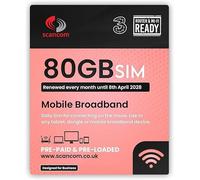 Three 80GB Data SIM - Uncapped 5G - Preloaded MONTHLY Until April 2028 - Plug & Play for Routers & Phones - Access to Three & Vodafone - Connects to the Strongest Signal available