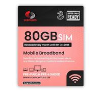 Three 80GB Data SIM - Uncapped 5G Speeds - Preloaded EVERY MONTH Until 8th OCTOBER 2026 - No Contract - Plug & Play for Business Broadband, Routers & Phones