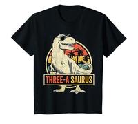 Three a Saurus Birthday T Rex 3 Year Old Dino 3rd Dinosaur T-Shirt