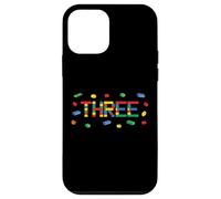 Three - Age 3 Year Old Building Bricks Kid 3rd Birthday Case for iPhone 12 mini