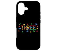 Three - Age 3 Year Old Building Bricks Kid 3rd Birthday Case for iPhone 17