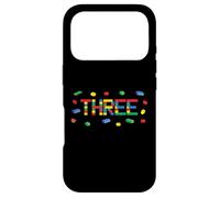 Three - Age 3 Year Old Building Bricks Kid 3rd Birthday Case for iPhone 17 Pro