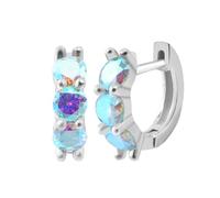 Three and Zircon Earrings The Perfect Combination Of Fashion And A Gorgeous Accessory To Light Up Every Important Moment Square Earrings For Men, one size, Zinc alloy, No Gemstone