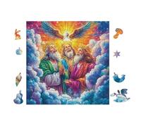Three Angels with Flowers 100 Pieces Jigsaw Puzzles For Men Educational Decompression Adults Anxiety Memory Care Mothers Valentines Premium Cardboard 28x28cm