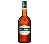 Three Barrels Brandy | 7ocl | 1L | 38% ABV | French brandy made with Grapes (1L (1000l))